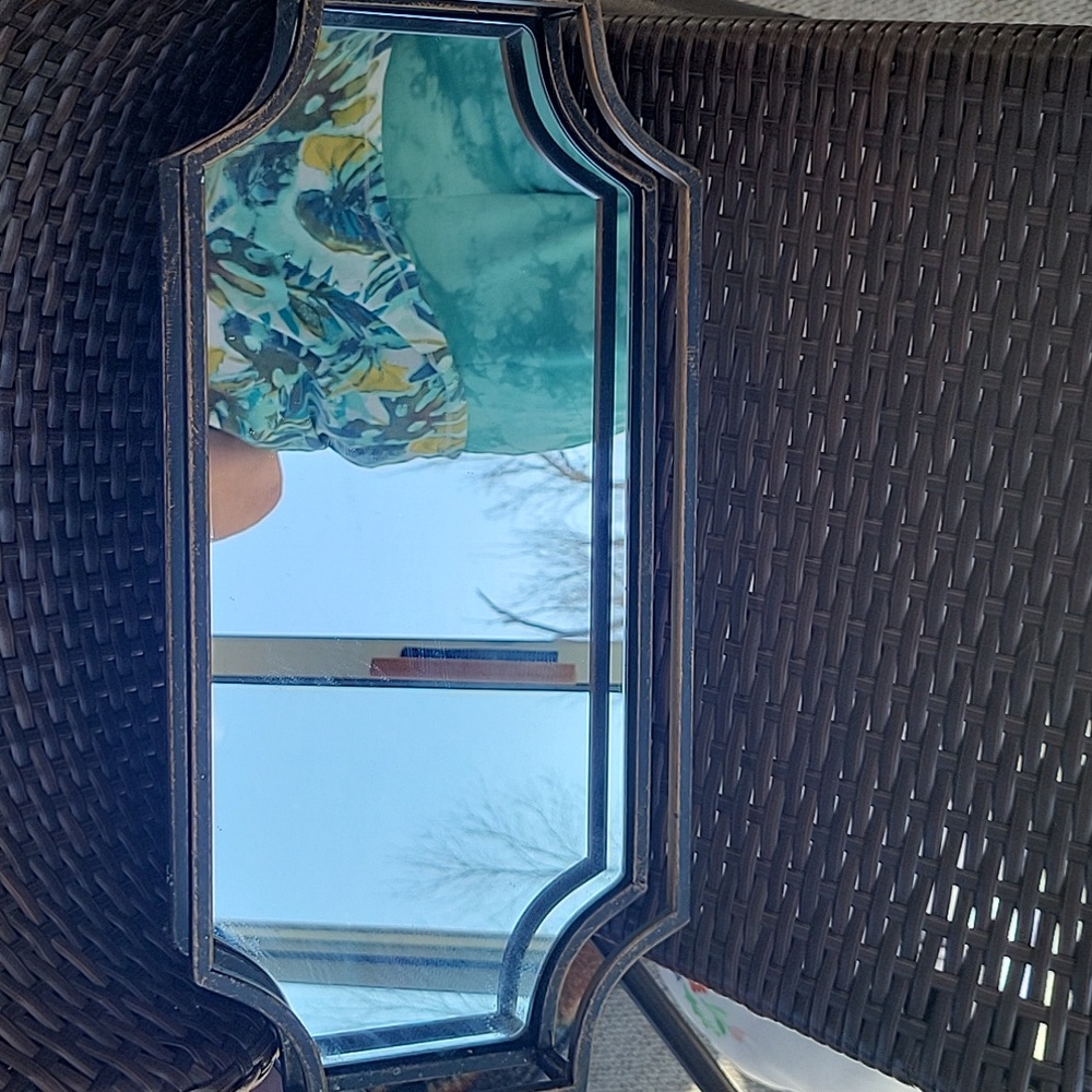 Metal/bronzed mirror tray